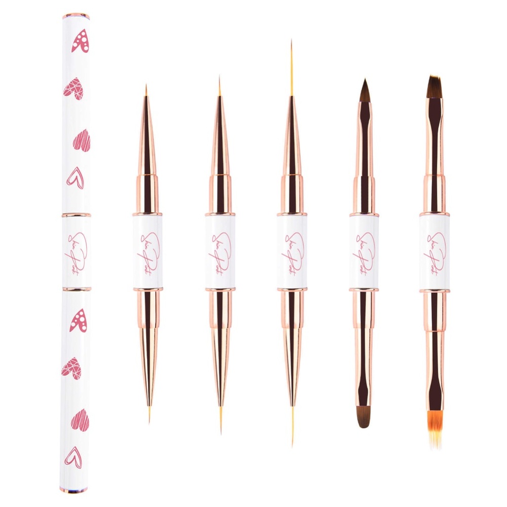nail art brush set 5 pieces 10 brush heads